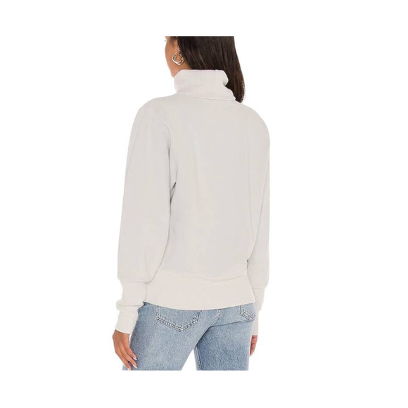 NWT AGOLDE Sz Medium Extended Rib Turtleneck Cotton Sweatshirt Gray Paper Mache - Picture 3 of 11